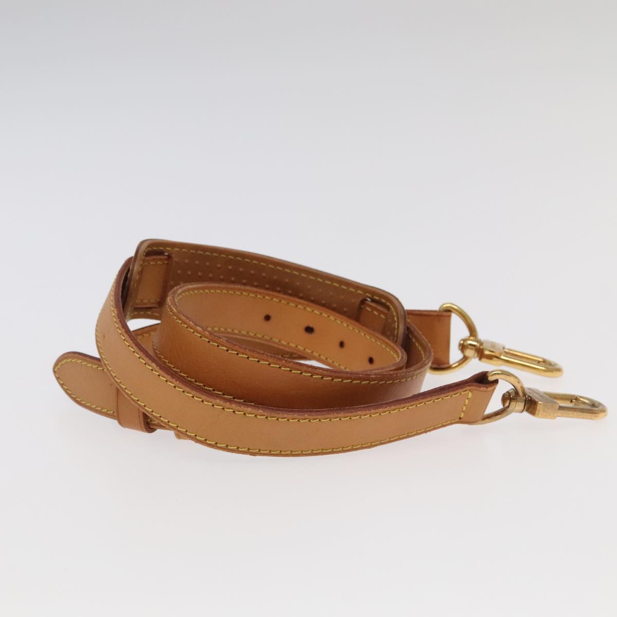 LOUIS VUITTON Adjustable Shoulder Strap Leather 36.2""-43.7"" Beige 99546