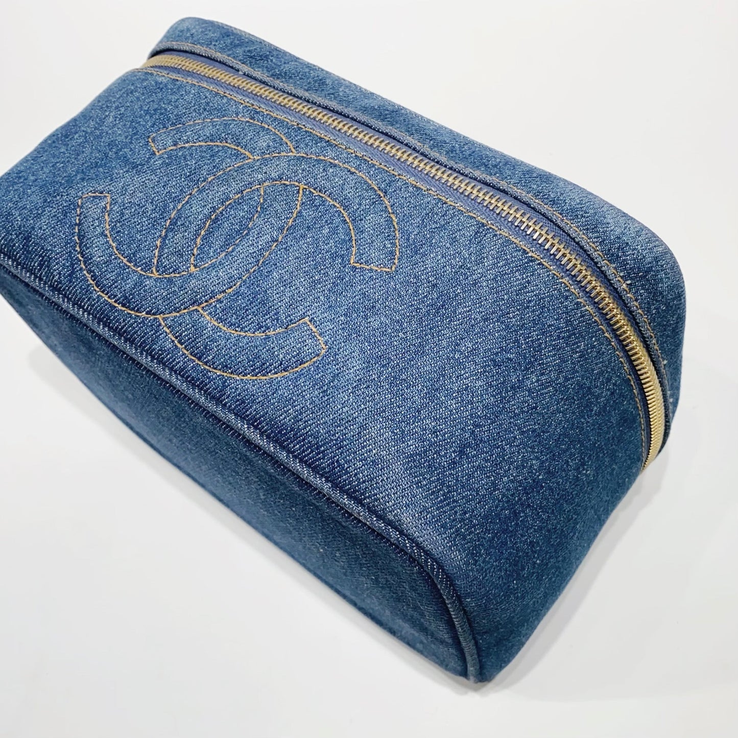 No.3651-Chanel Vintage Denim Large Vanity Case