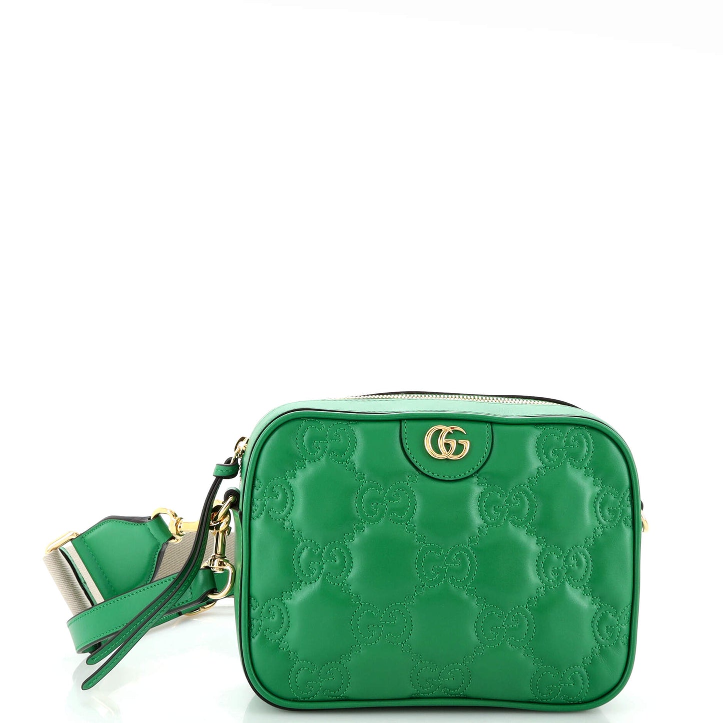 Luxury Gucci Trending 2025 Zip Camera Bag GG Matelasse Leather Small