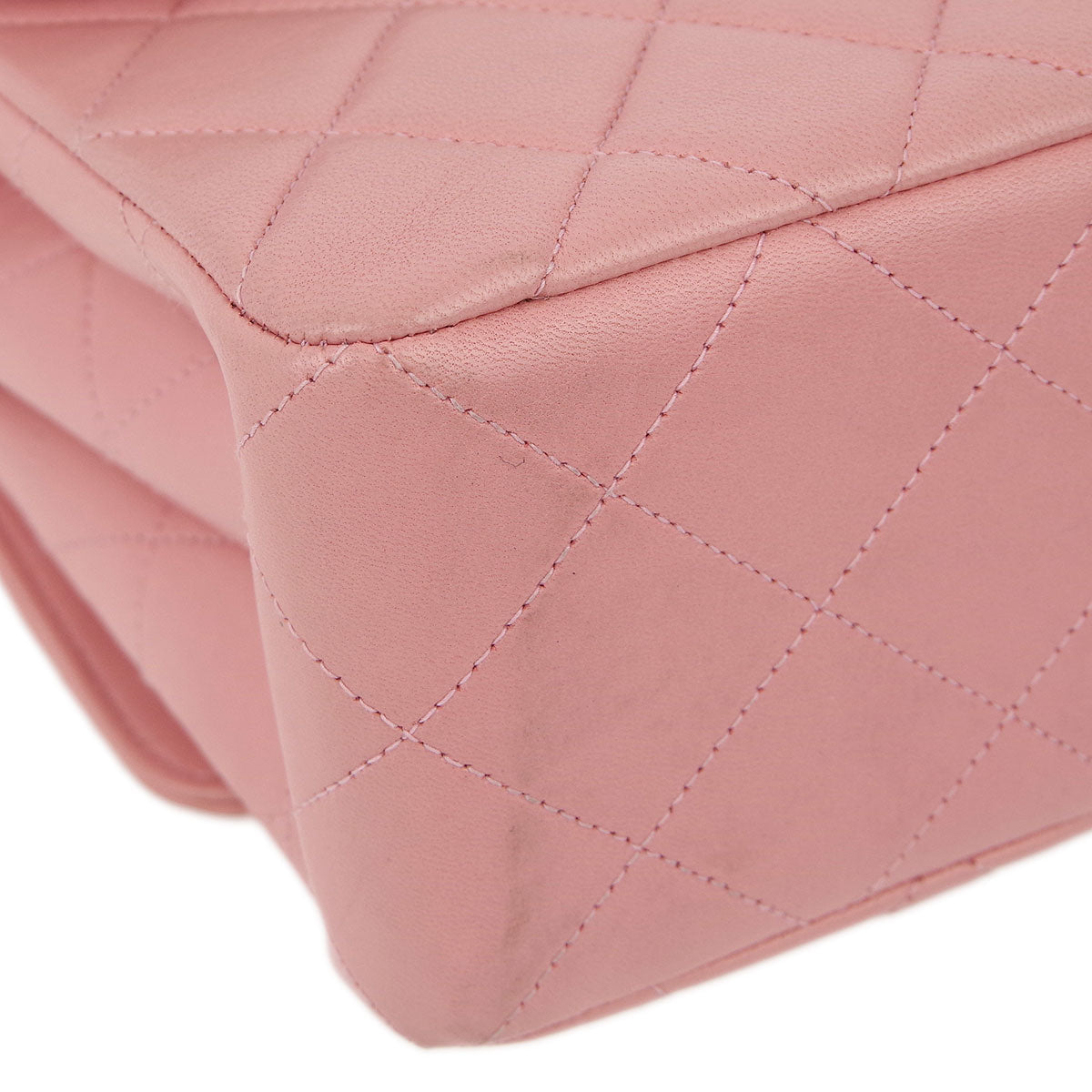 Chanel Pink Lambskin Double Sided Classic Flap Handbag
