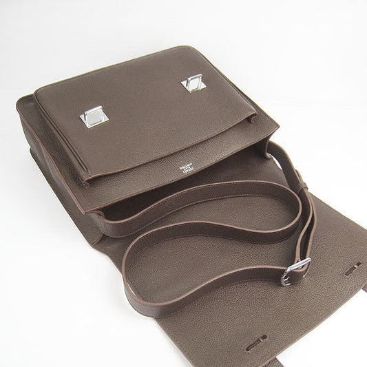 Luxury Hermes Steve H2812 Lambskin Coffee Handbag