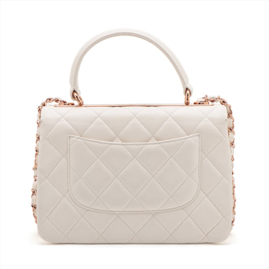 Chanel Matrasse 2WAY Handbag White Pink G Gold
