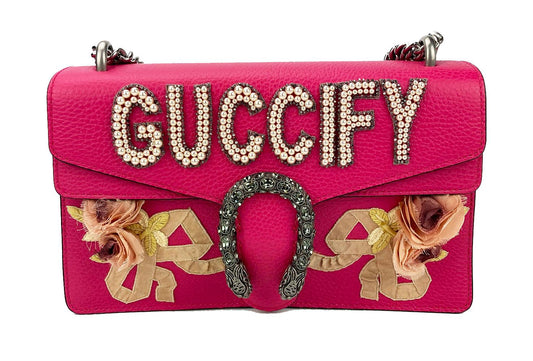 Luxury Gucci Trending 2025 Dionysus Pink fy Small Shoulder Bag NWOT