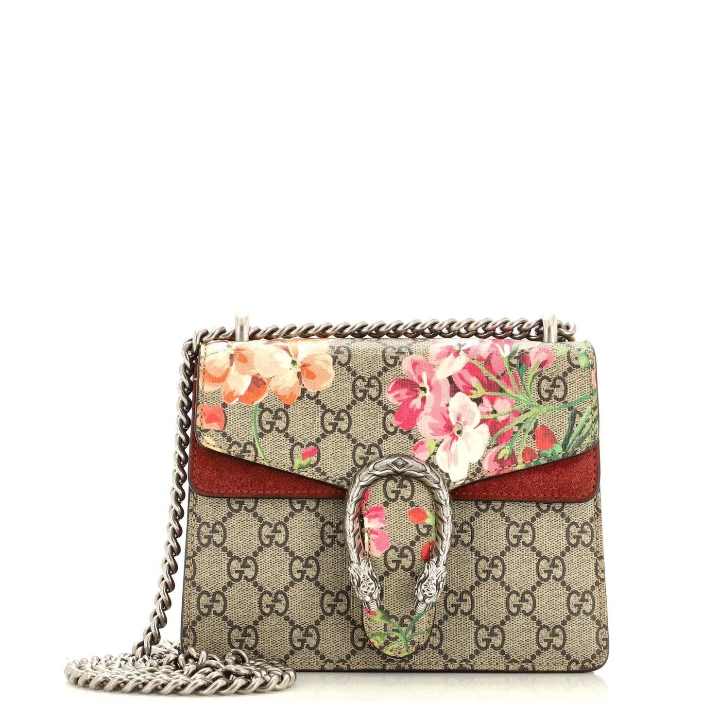 Luxury Gucci Trending 2025 Dionysus Bag Blooms Print GG Coated Canvas Mini
