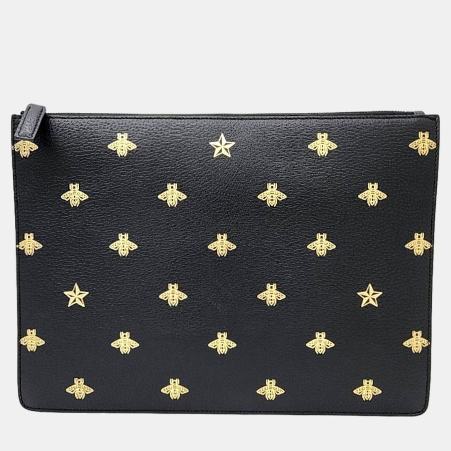 Luxury Gucci Trending 2025 Black Leather Bee Crossbody Bag