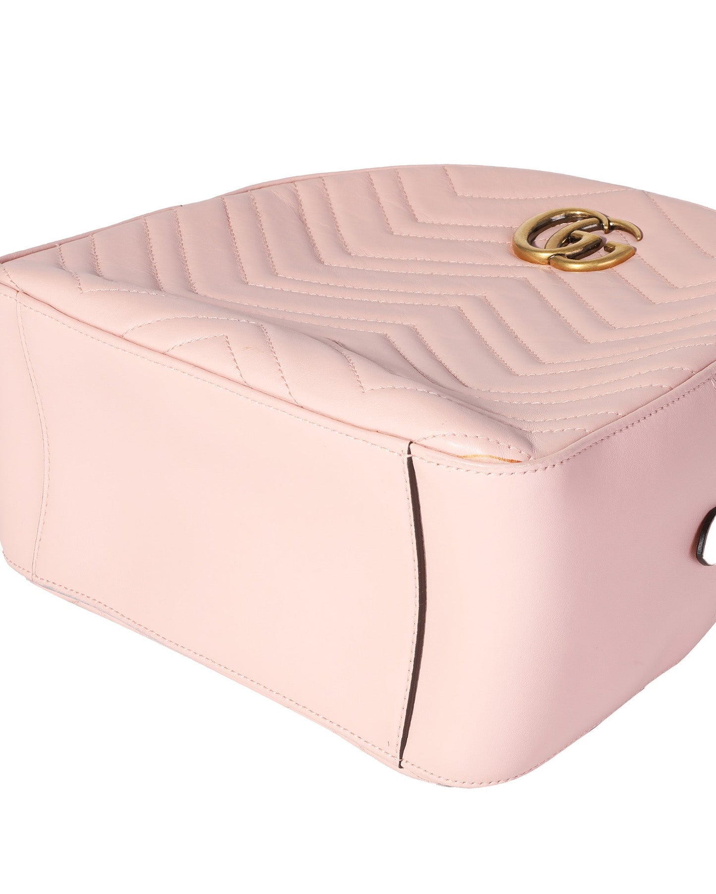 Luxury Gucci Trending 2025 Pink Matelassé Calfskin GG Marmont Dome Backpack