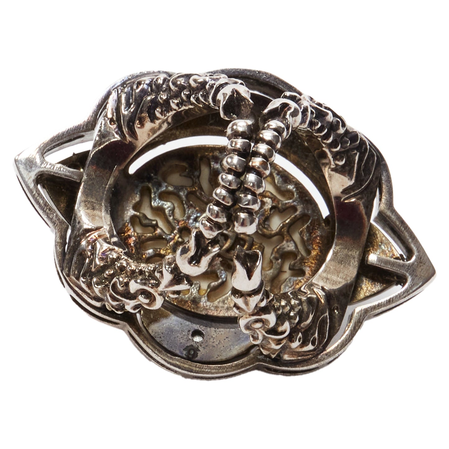 Gucci Alessandro Michele velvet colorful crystals oversized cocktail ring