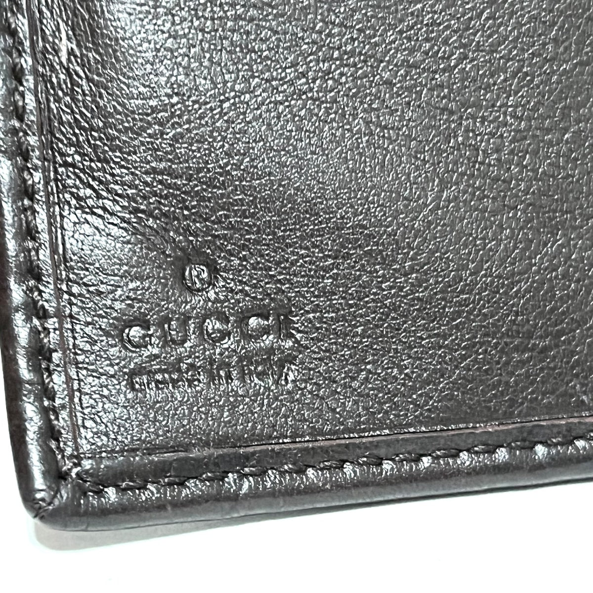 Gucci Metal Bar Leather Wallet