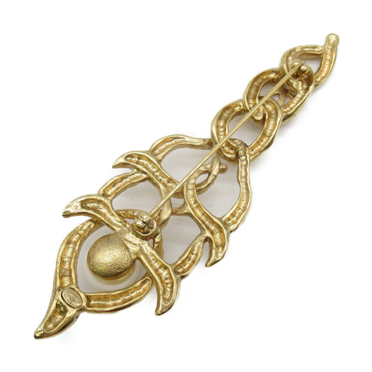 Chanel CHANEL Brooch Brochure Accessoires GP (Gen Mesh) Pearl Gold E