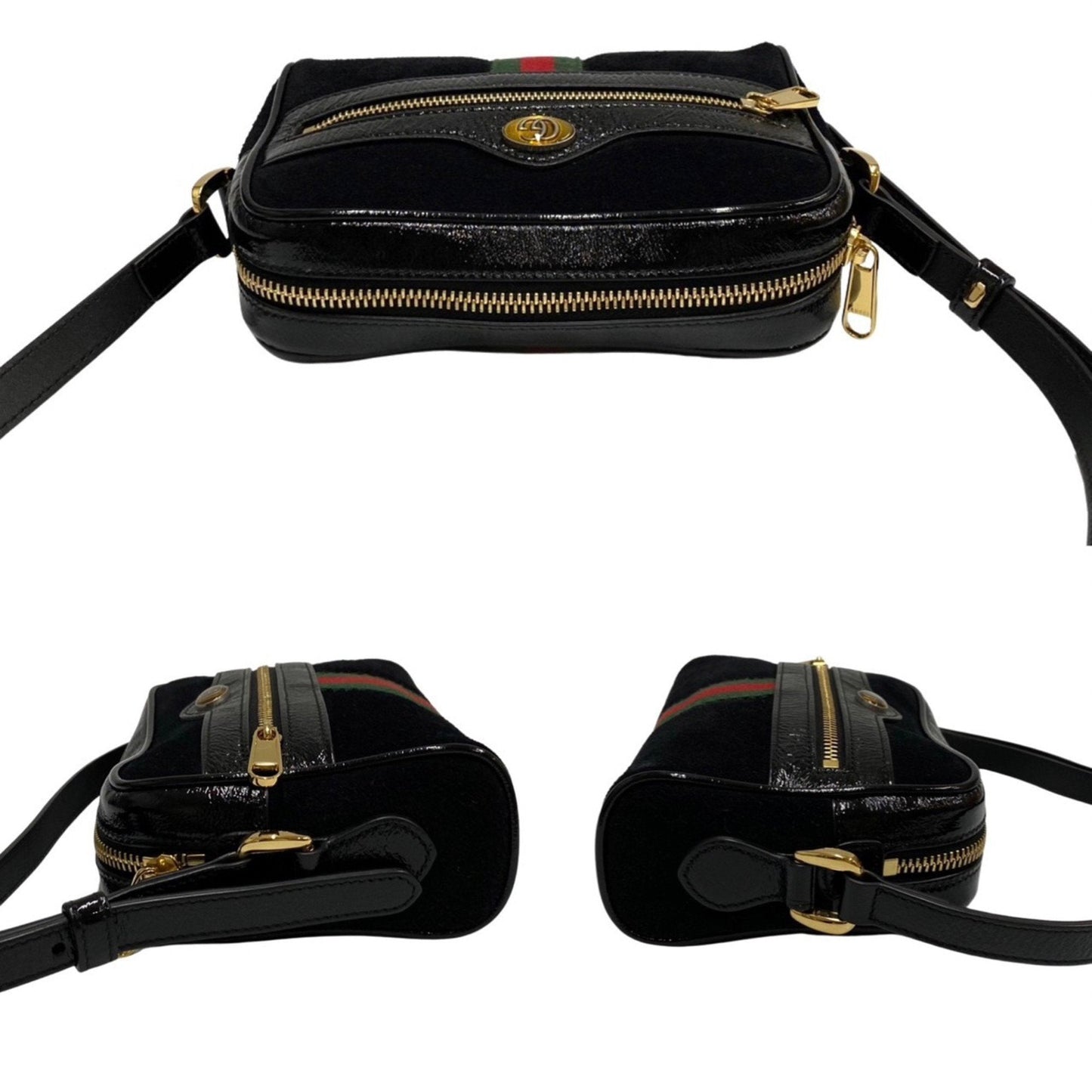 Luxury Gucci Trending 2025 Ophidia Suede Shoulder Bag ()