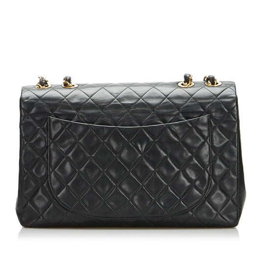 Chanel Jumbo Classic Lambskin Maxi Single Flap Shoulder Bag