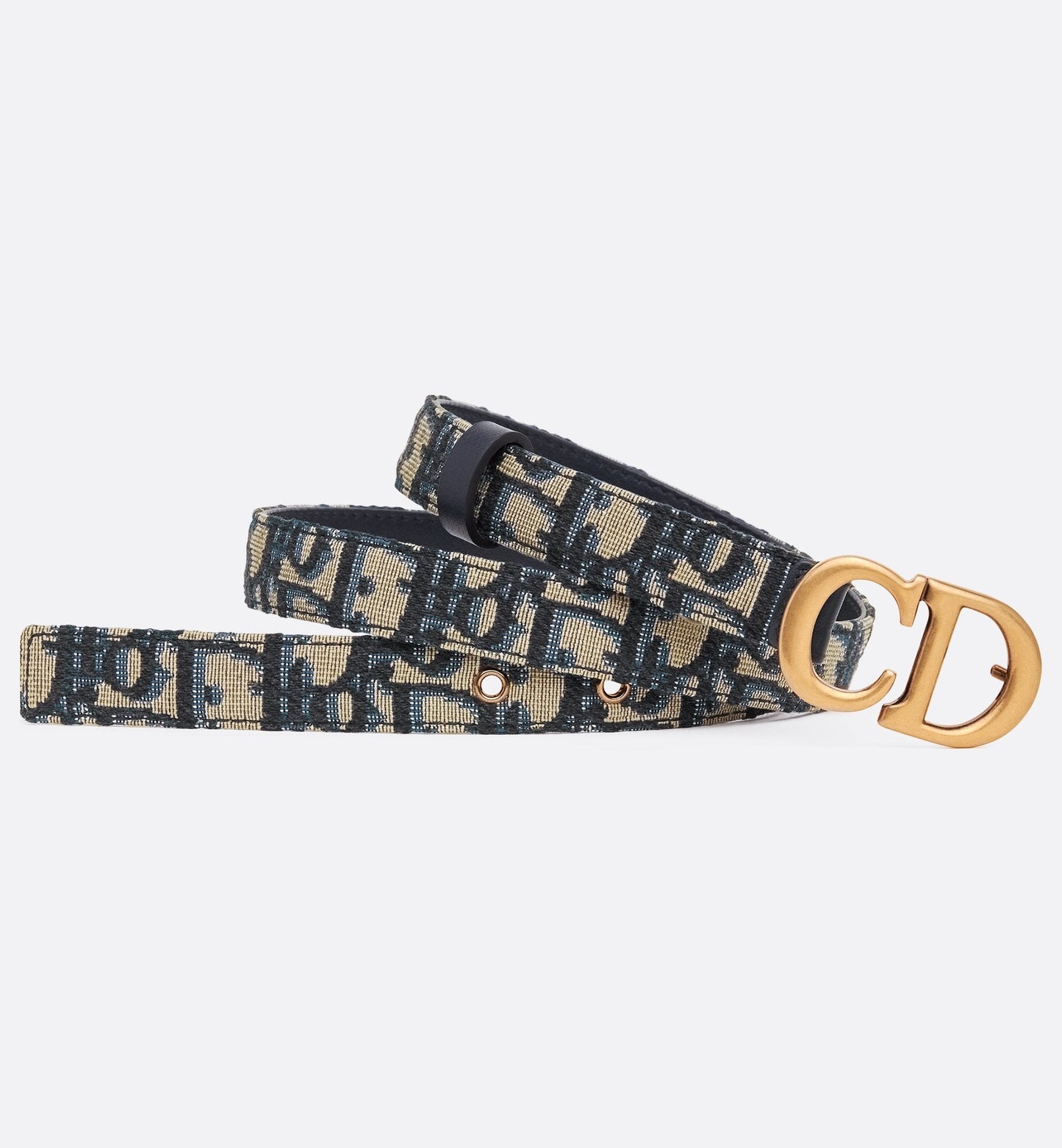 Saddle Belt Blue Luxury Dior Oblique Jacquard 20 mm