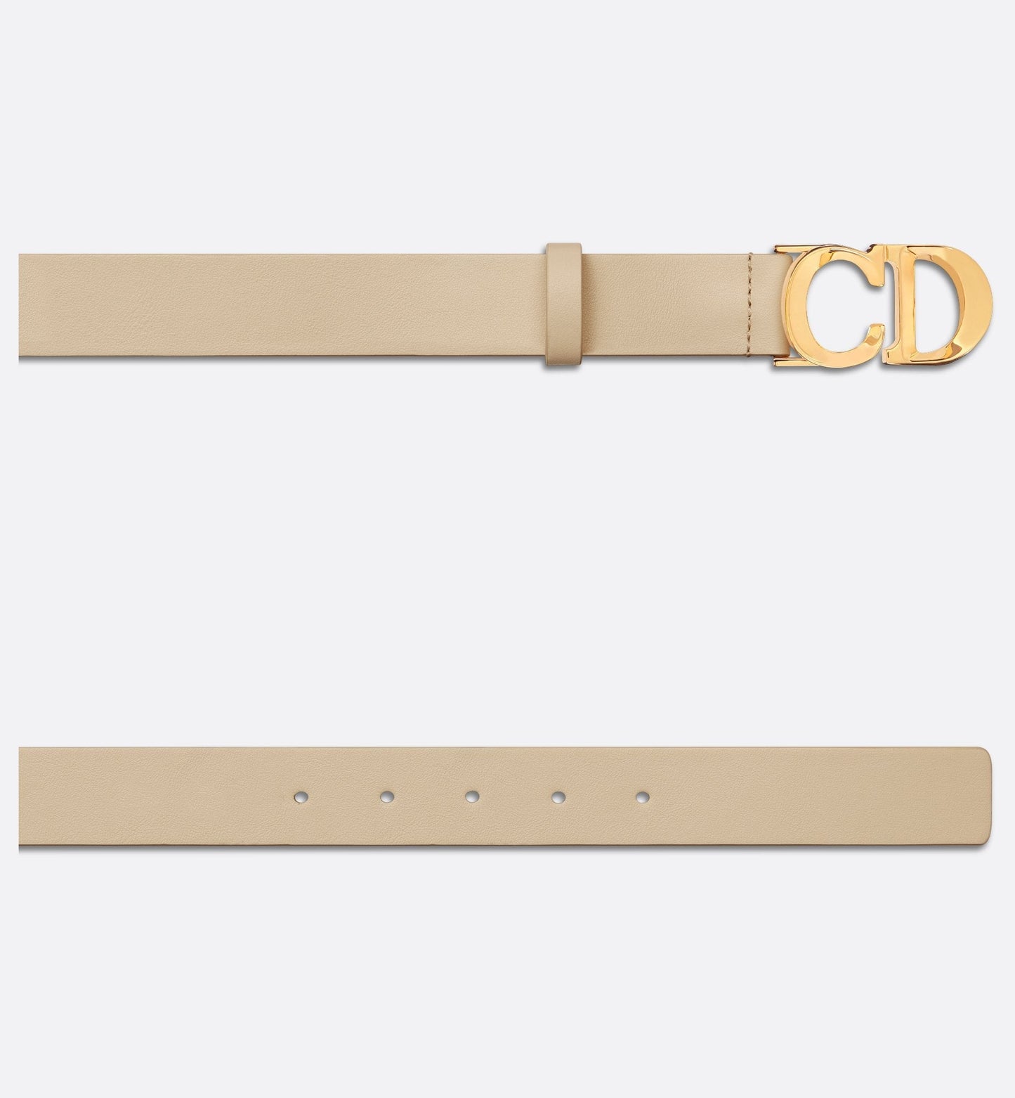 C Est Luxury Dior Belt Rope Beige Smooth Calfskin 30 mm