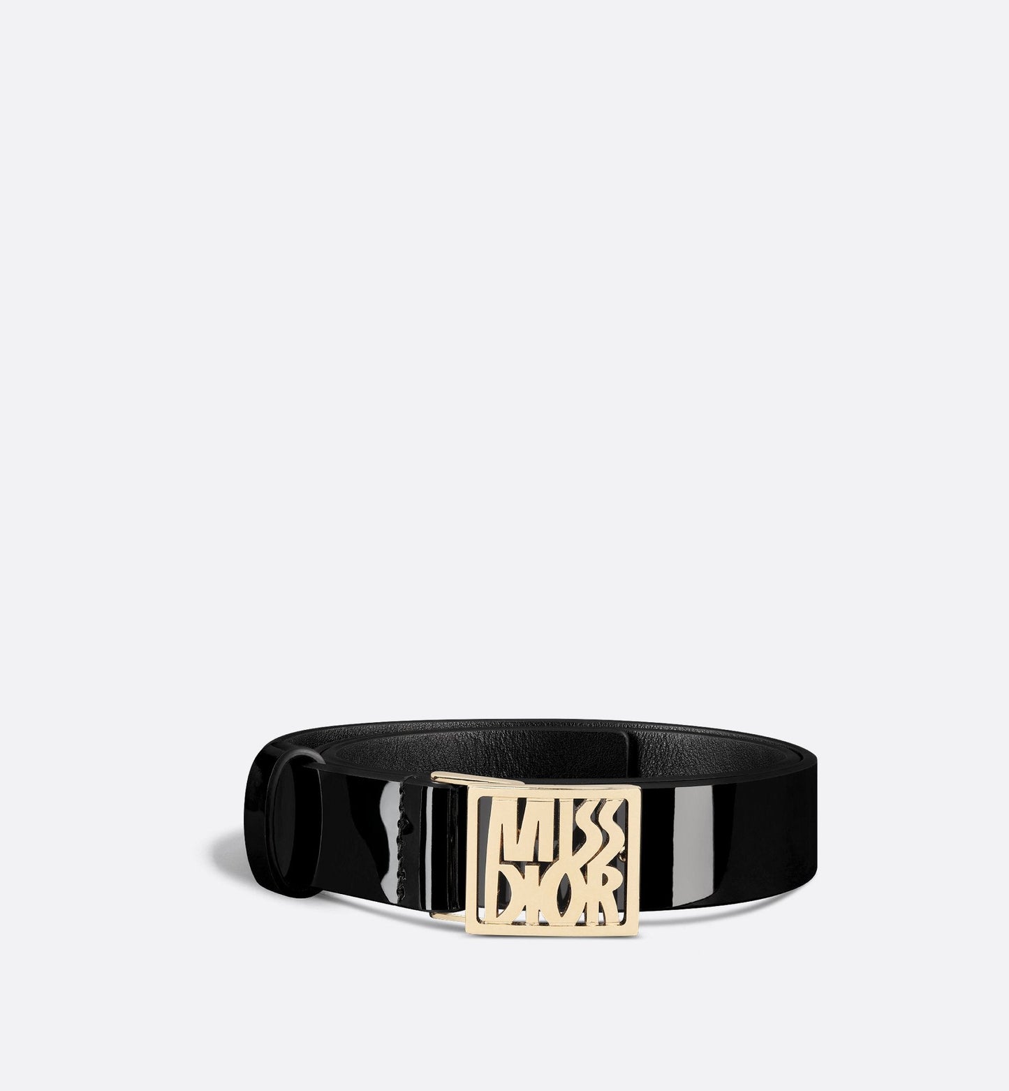 Miss Luxury Dior Belt Black Patent Calfskin 25 mm