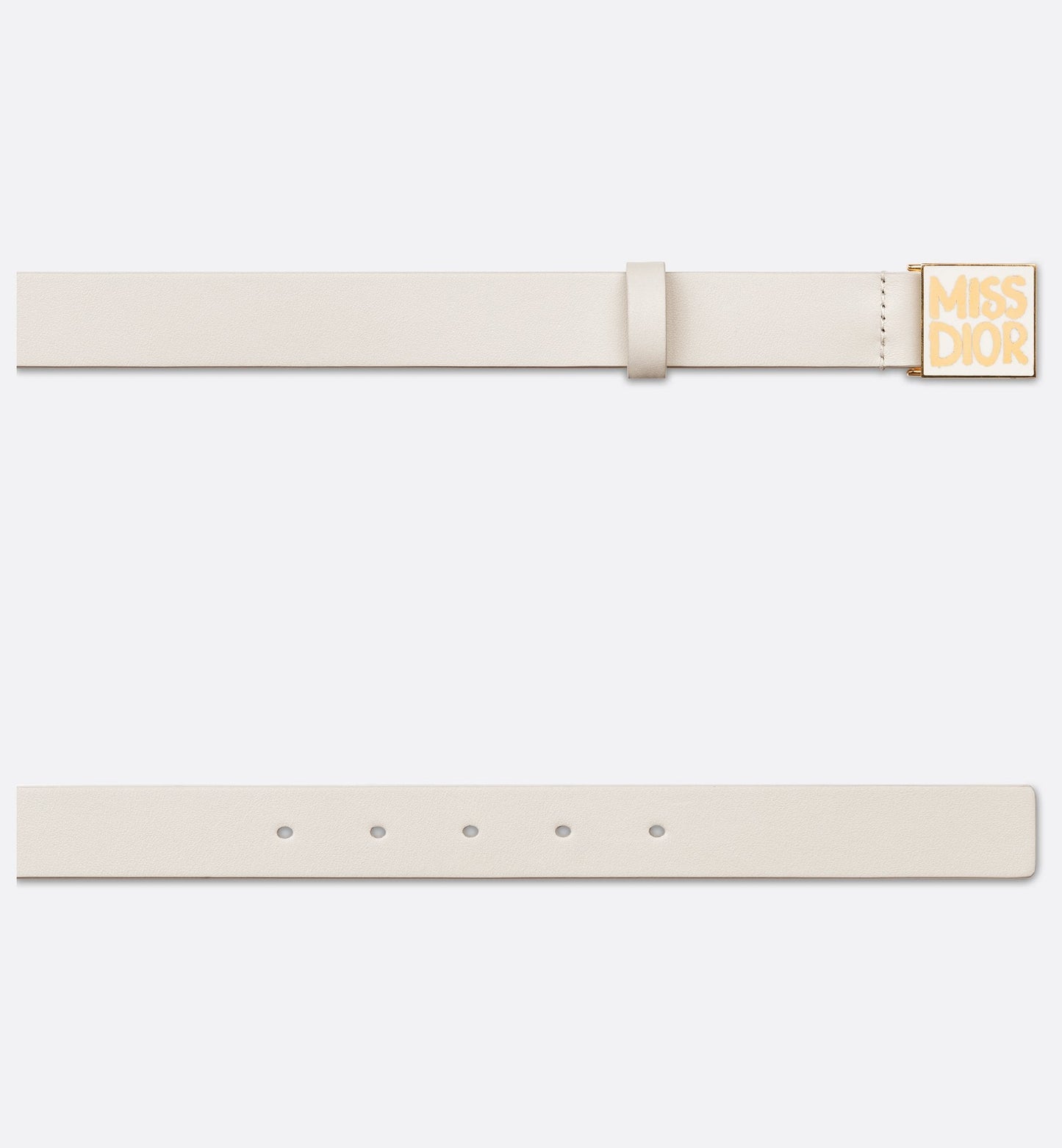 Miss Luxury Dior Graffiti Belt Latte Smooth Calfskin 25 mm