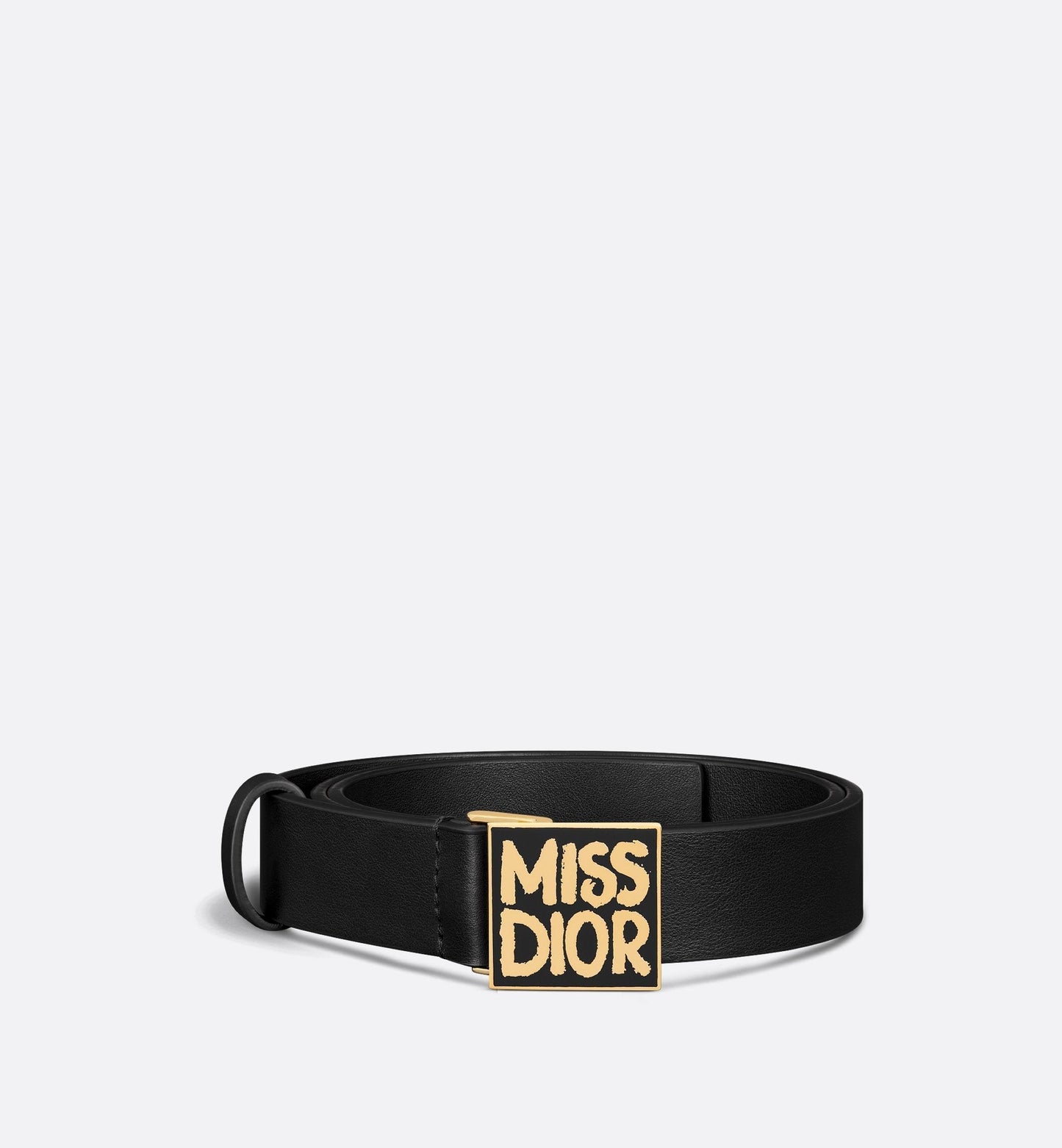 Miss Luxury Dior Graffiti Belt Black Smooth Calfskin 25 mm