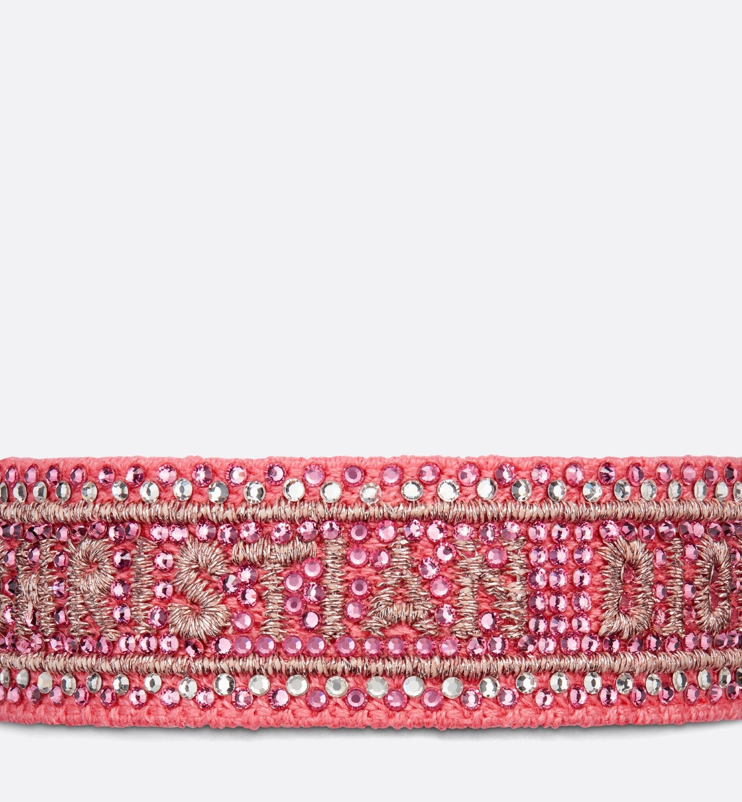 Luxury Dioriviera Christian Luxury Dior Bracelet Candy Pink Cotton And Crystals