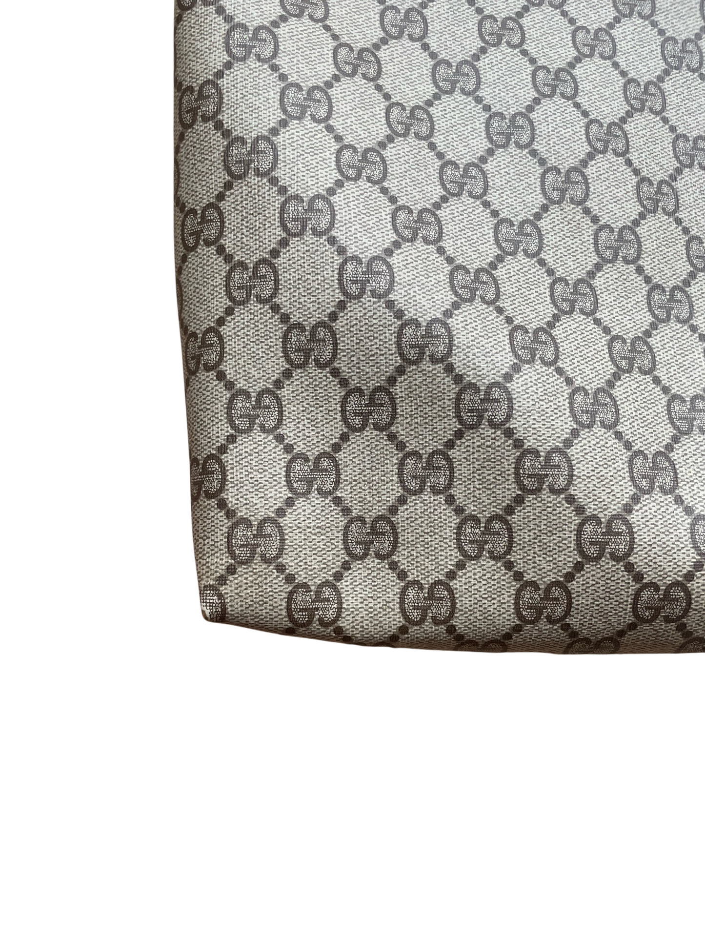 Luxury Gucci GG Beige & Brown Leather Tote Bag