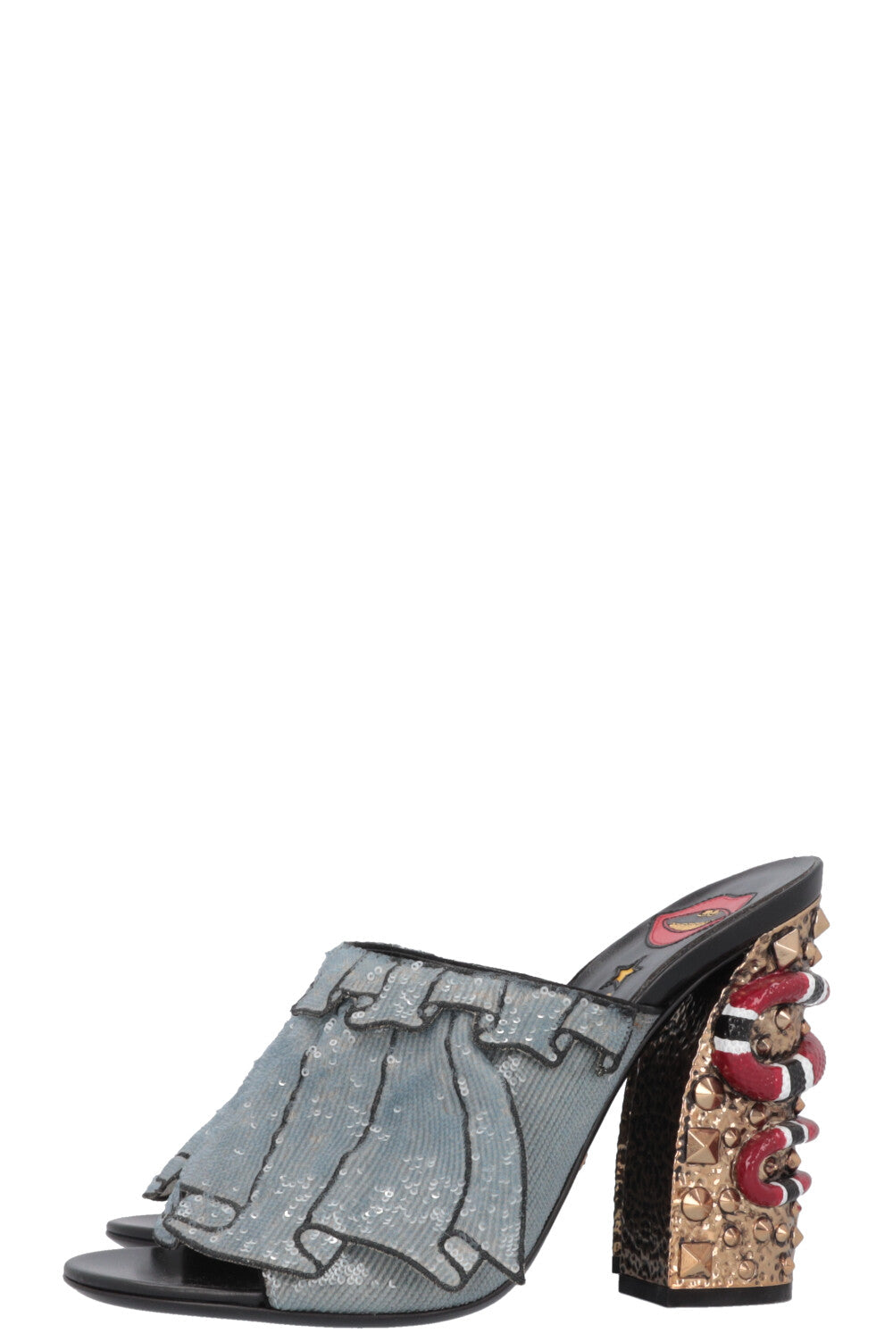 Luxury Gucci Trending 2025 2016 Trompe L'Oeil Sequin Mules