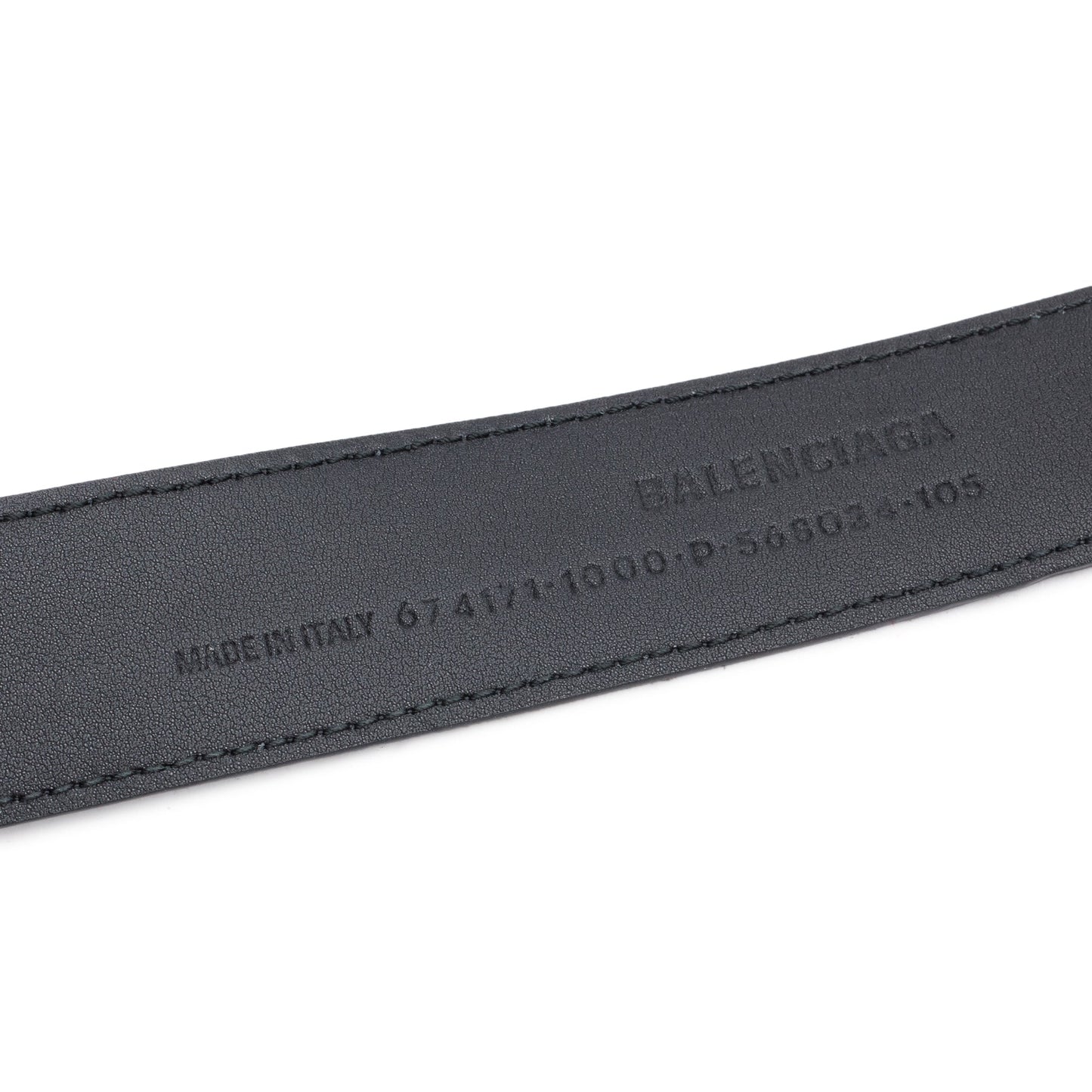 Balenciaga BB Hourglass Large Black Leather Belt 105