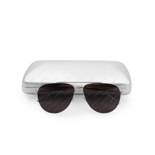 Balenciaga BB0013S Logo Aviator Tinted Sunglasses