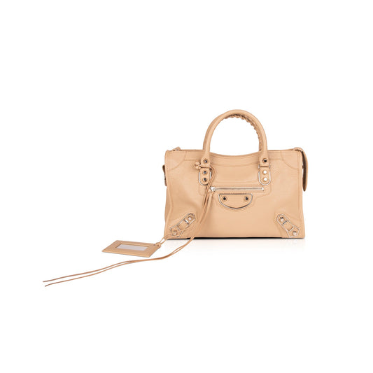 Balenciaga Small Motocross Classic Metallic Edge City Bag