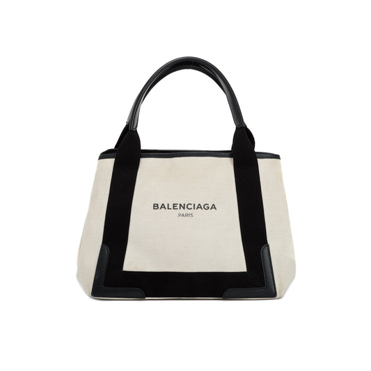 Balenciaga Small Navy Cabas Tote