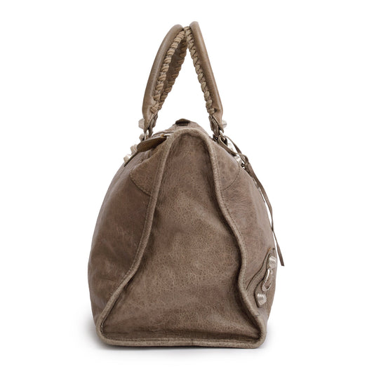 Balenciaga Taupe Agneau Leather Giant 12 City Bag