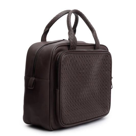 Bottega Veneta Brown intrecciato Leather Top Handle Briefcase