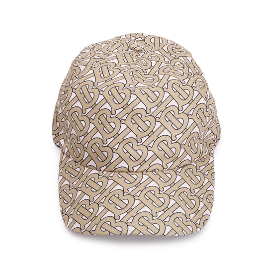 Burberry Beige Monogram Silk Foulard Baseball Cap, Size S/M