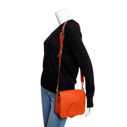 Burberry Brown Leather Bridle Square Satchel