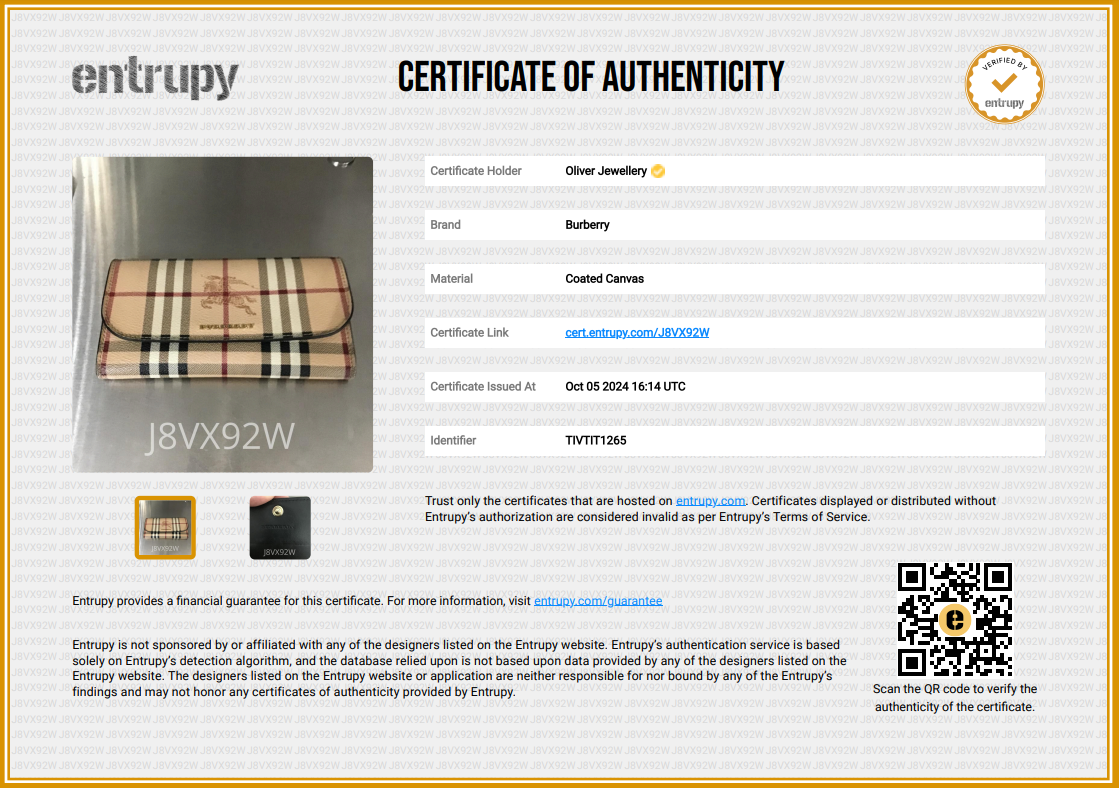 Burberry Haymarket Check Coated Canvas Harris Long Wallet
