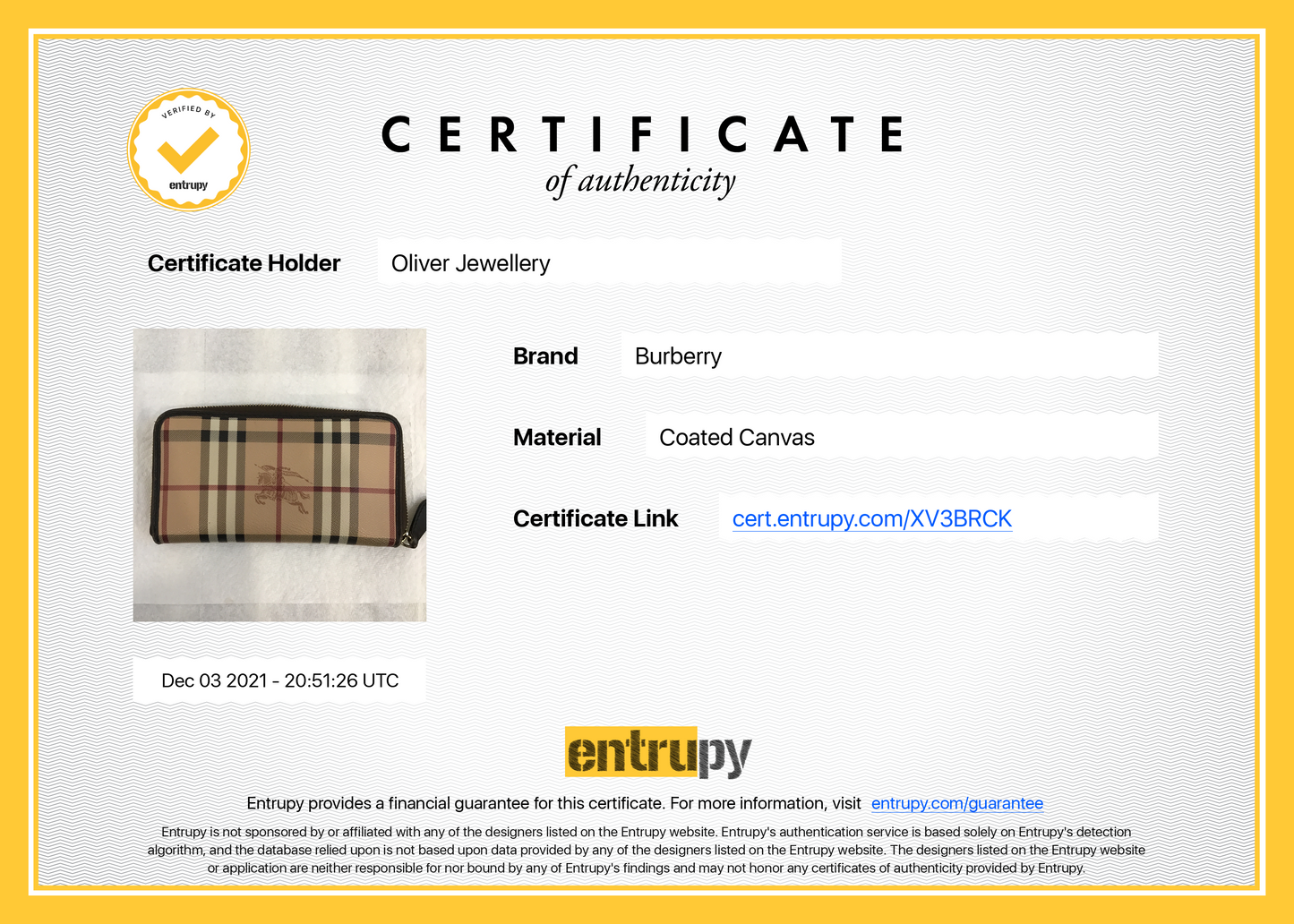 Burberry Haymarket Check Zip Wallet