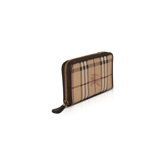 Burberry Haymarket Check Zip Wallet