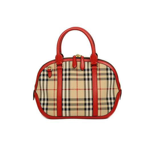 Burberry Horseferry Check Small Orchard Bowling Bag