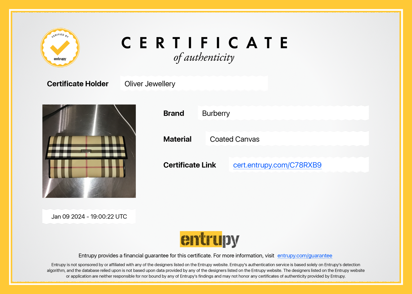 Burberry House Check Continental Wallet