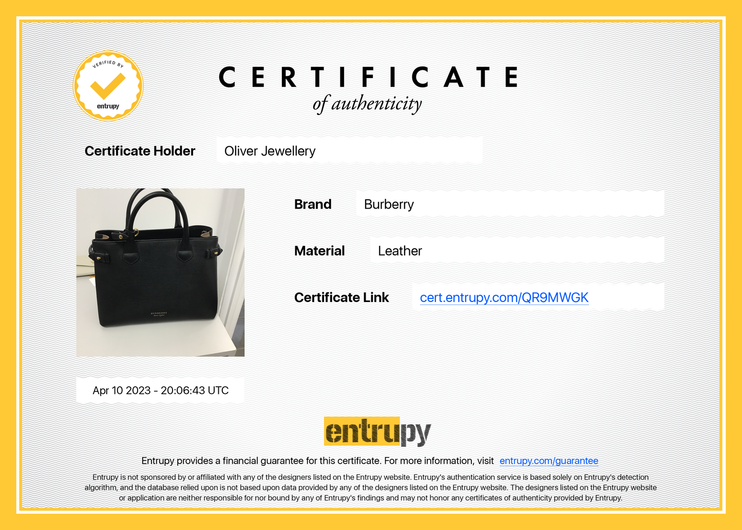Burberry Leather & House Check Medium Banner Tote
