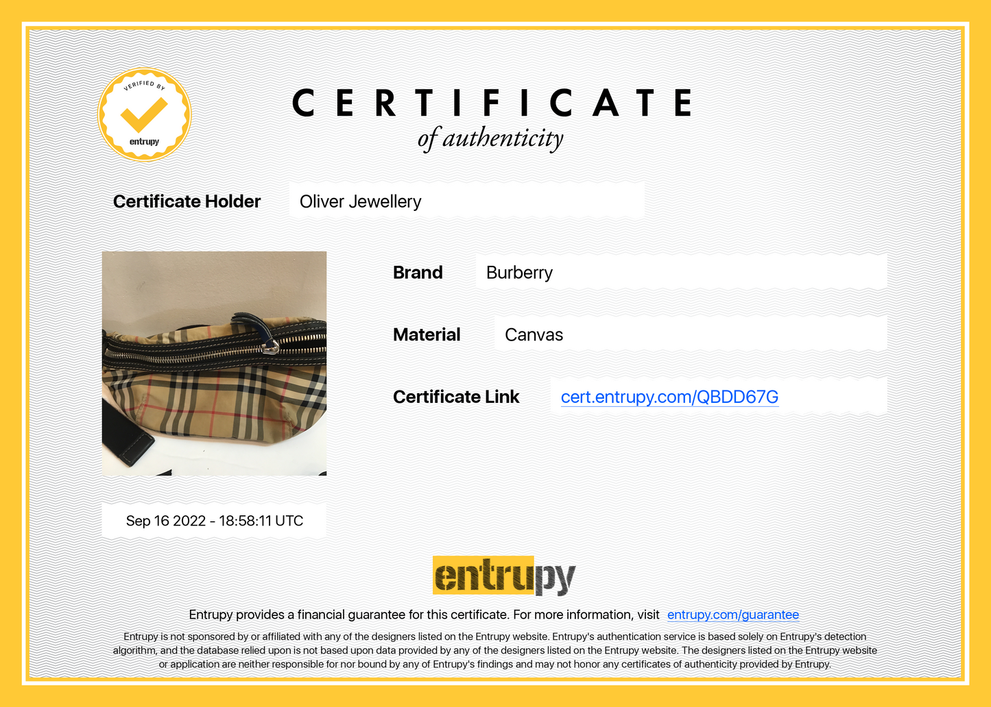 Burberry Medium Vintage Check & Leather Bum Bag