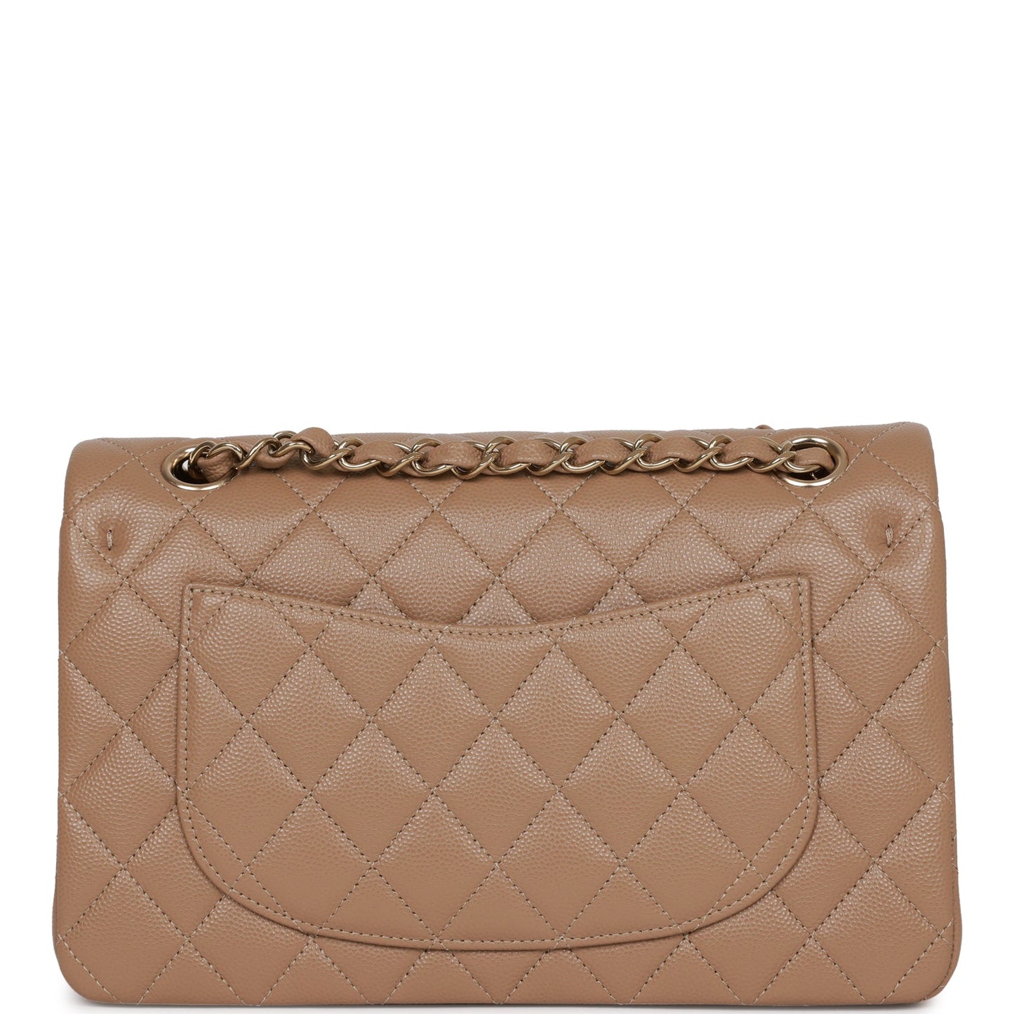 Luxury Chanel Small Classic Double Flap Dark Beige Caviar Light Gold Hardware