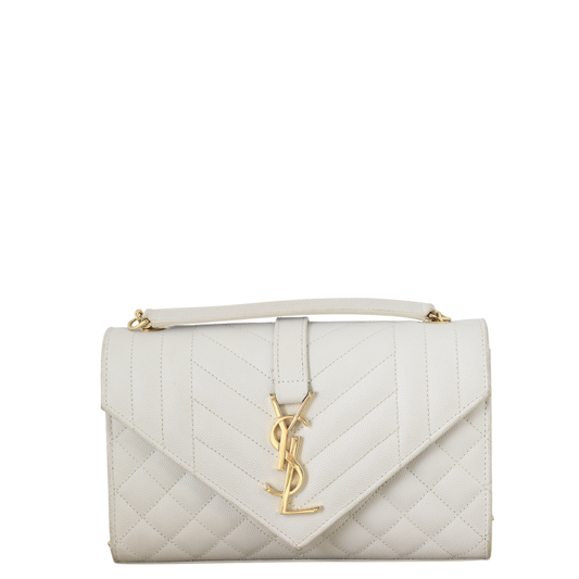 Saint Laurent Monogram Mix Matelasse Envelope Chain Bag Small