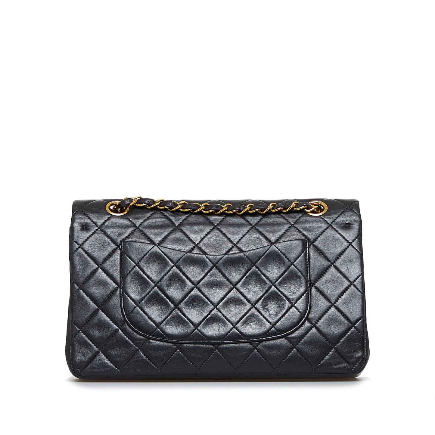 Luxury Chanel Classic Double Flap Medium Black Lambskin Gold