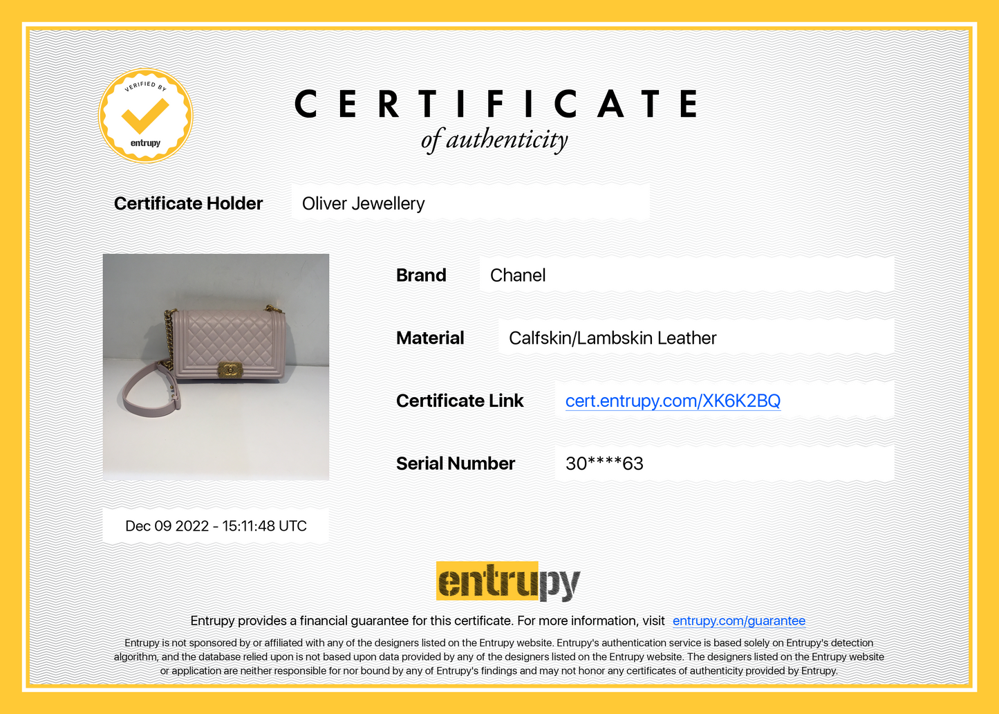 Chanel 2020 Medium Boy Bag with Signature Strap