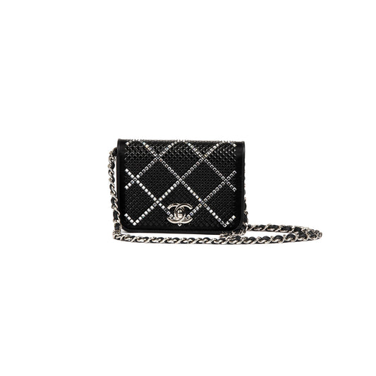 Chanel 2022 Strass Card Holder on Chain