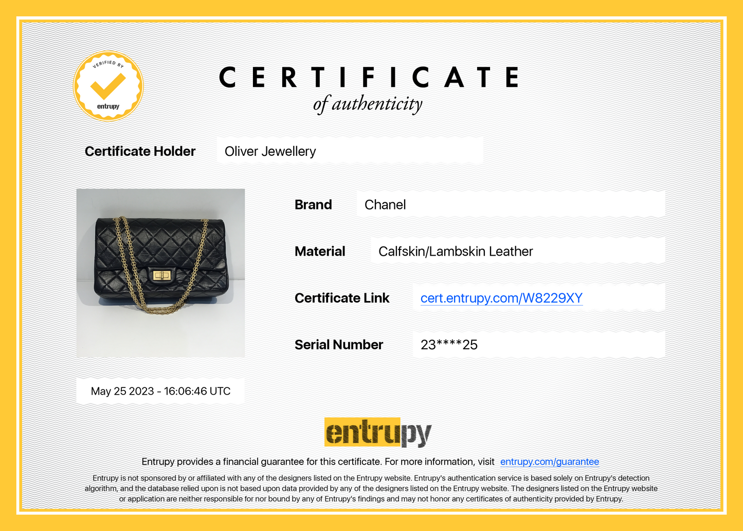Chanel 2.55 Reissue 227 Double Flap Bag