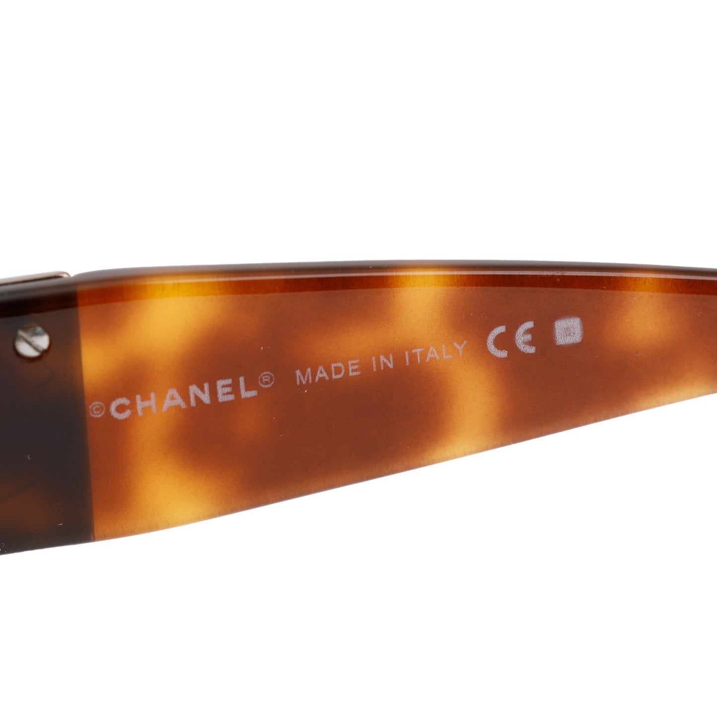 Chanel 4117-B Tortoise Acetate Crystal CC Sunglasses