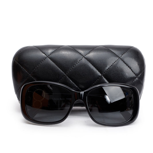 Chanel 5191 Black Acetate Bouton Sunglasses