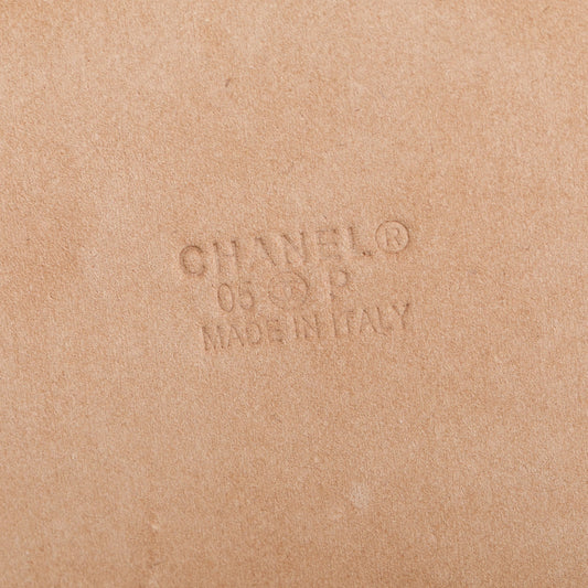 Chanel Black Calfskin Leather CC Logo Belt