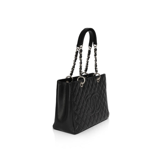 Chanel Black Caviar Leather Grand Shopping Tote (GST)