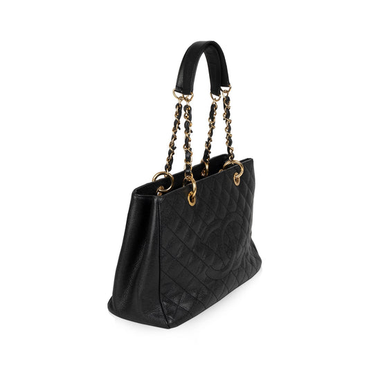 Chanel Black Caviar Leather Grand Shopping Tote (GST)