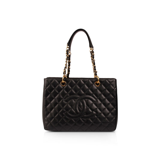 Chanel Black Caviar Leather Grand Shopping Tote (GST)